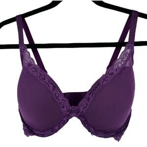 Natori bra 730023 Feathers underwire contour dk purple size 32G